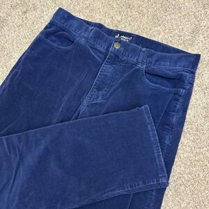 Johnnie-O Corduroy Pants 5-Pocket 35x32 (35X31) Navy Blue West Coast Prep Mens